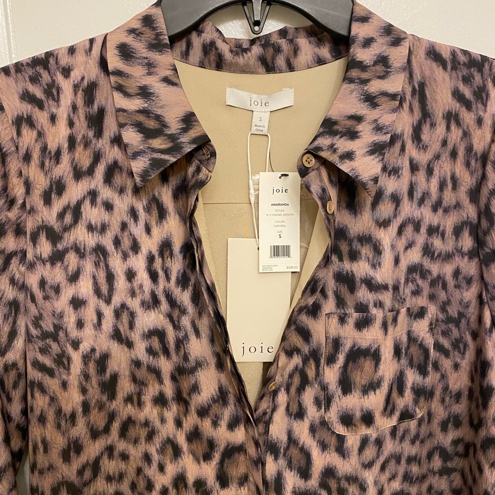 Joie animal print shirt dress NWT S